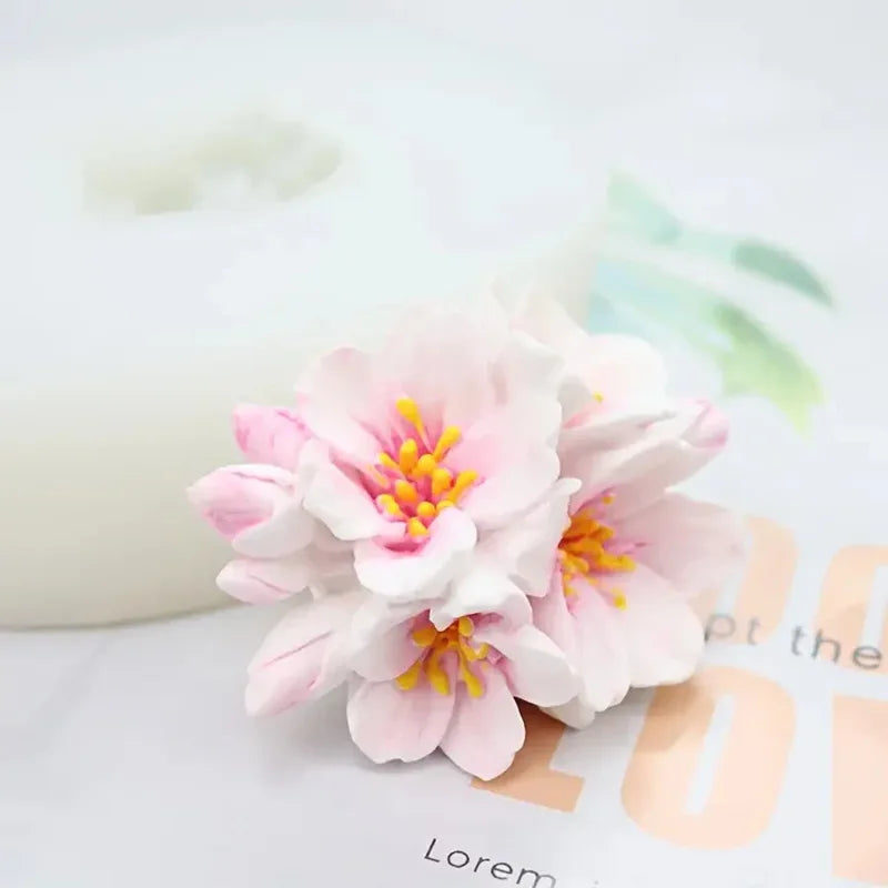 1pcSakura Peach Blossom Valentine's Day Anniversary GiftDIYSilicone Candle Mold Soap Resin Casting Handmade Soap Aromatherapy Pl