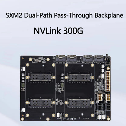 SXM2 for NVIDIA V100 GPU Adapter Board Card NVLink 300G 4-Port 4‑Way / Dual-Card Dual-Channel Pass-Through Expansion Backplane
