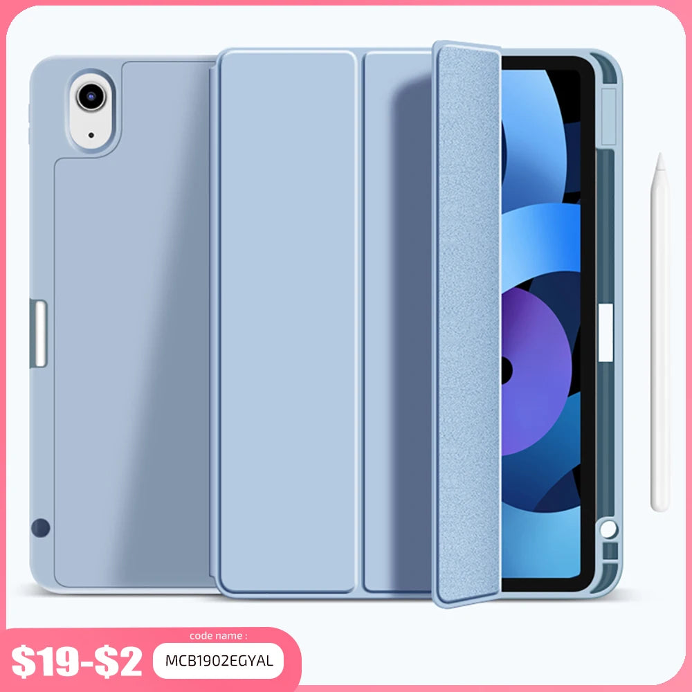 For iPad Air 4 Case Air 5 iPad Pro 11 Case 2020 2022 iPad Pro 12.9 Case 2021 5th Generation Funda Wireless Charge Pencil Holder