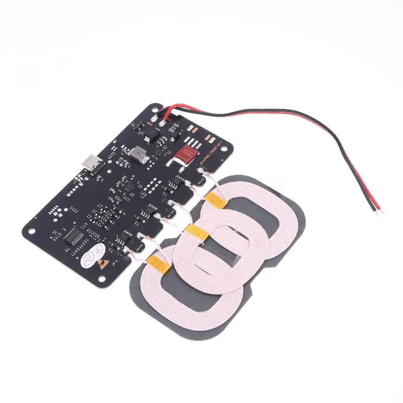 20W High-Capacity Wireless Charger for Car/Home Use; Includes Type-C Interface and 3-Coil DC9-32V Module