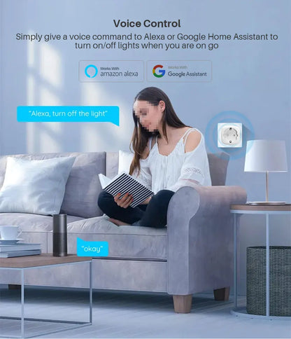 eWelink 16A/20A Smart Plug WiFi EU Socket With Power Monitoring Timing Function Support Alexa Google Home Alice SmartThimgs IFTT