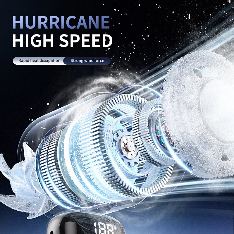3000mah Semiconductor Refrigeration High-speed Handheld Electric Fan USB Portable Rechargeable Outdoor Small Fan