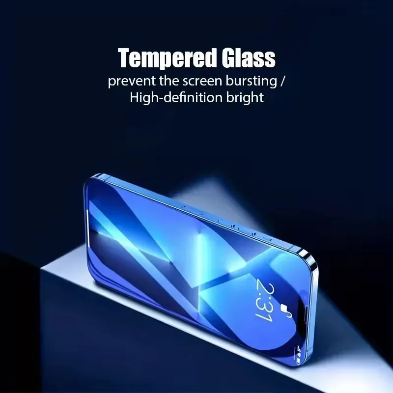 5PCS Dust Free Installation HD Screen Protector For iPhone 17 Air 16 Pro Max 15 14 13 12 11 16e X XS XR 7 8 Plus Tempered Glass