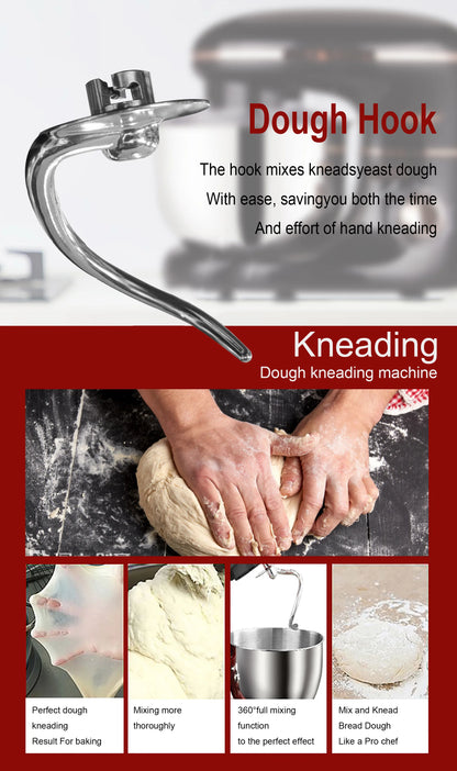 Stand Mixer Professional Kitchen Aid Food Blender Cream Whisk Cake Dough Mixers With Bowl Metal Gear Chef Machine Charm Sonifer