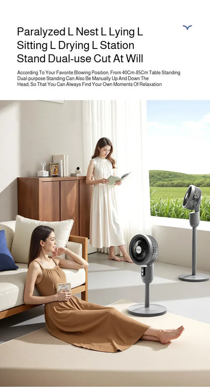 Household Low-Noise Smart Fan Three-Speed Adjustment Floor Fan Air Circulation Fan Floor Fan Silent Low-Noise Smart Fan High
