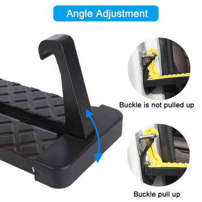 Universal Foldable Car Door Step Pedals 230kg Loading Holder Auxiliary Foot Pegs Doorstep Anti-skid As A Auto Safety Hammer