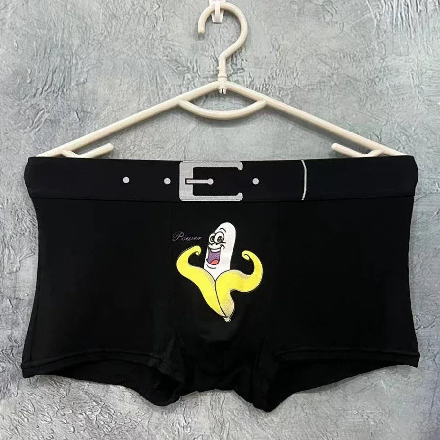New Fashion Designer Underwear Man Novelty Underpants Men Boxers Cartoon Funny Print Male Boxer Briefs Modal Men's Panties Men