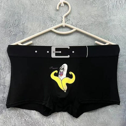 New Fashion Designer Underwear Man Novelty Underpants Men Boxers Cartoon Funny Print Male Boxer Briefs Modal Men's Panties Men