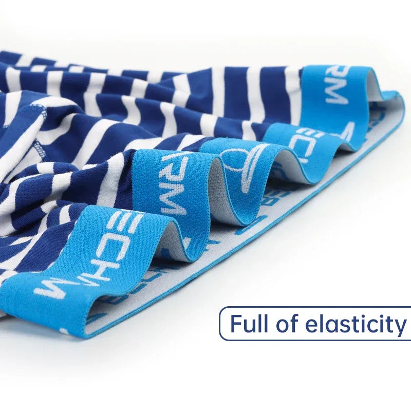 Men's Panties Boxers Shorts Printing Stripe Large Size U-shaped Set of Men Underpants Male Briefs Sexy Clothing Short Loose Long