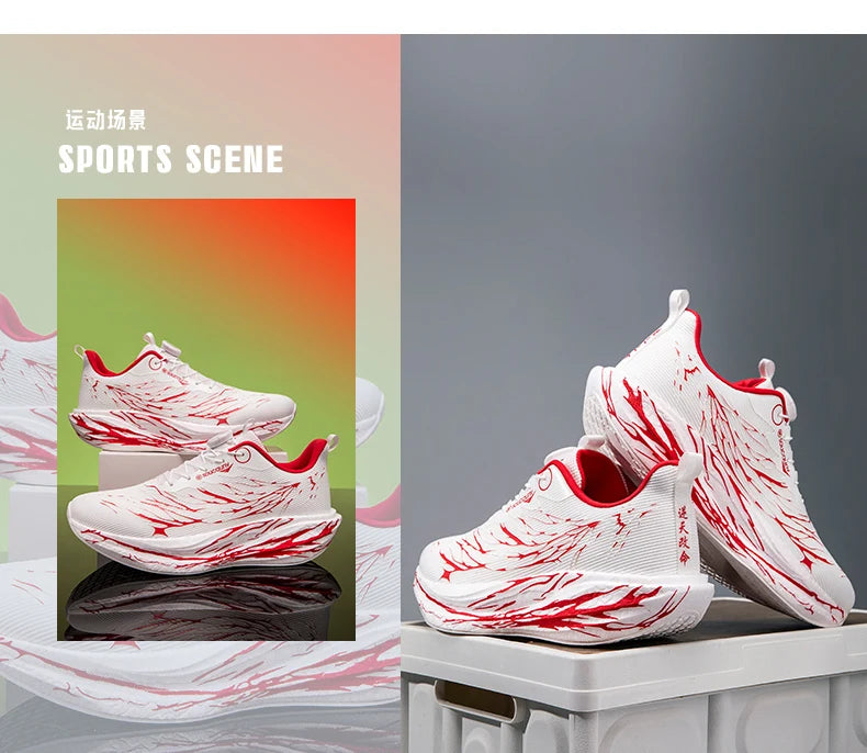 Fluorescence Running Shoes CarbonBoard Marathon Men Sports Casual Tenis Breathable Womens Comfortable Athletic Nonskid Sneakers