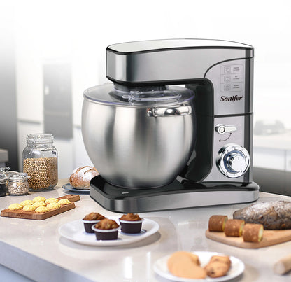 12L Stand Mixer Kitchen Aid Food Blender Cream Whisk Cake Dough Mixers With Bowl Stainless Steel Chef Machine Charm Sonifer