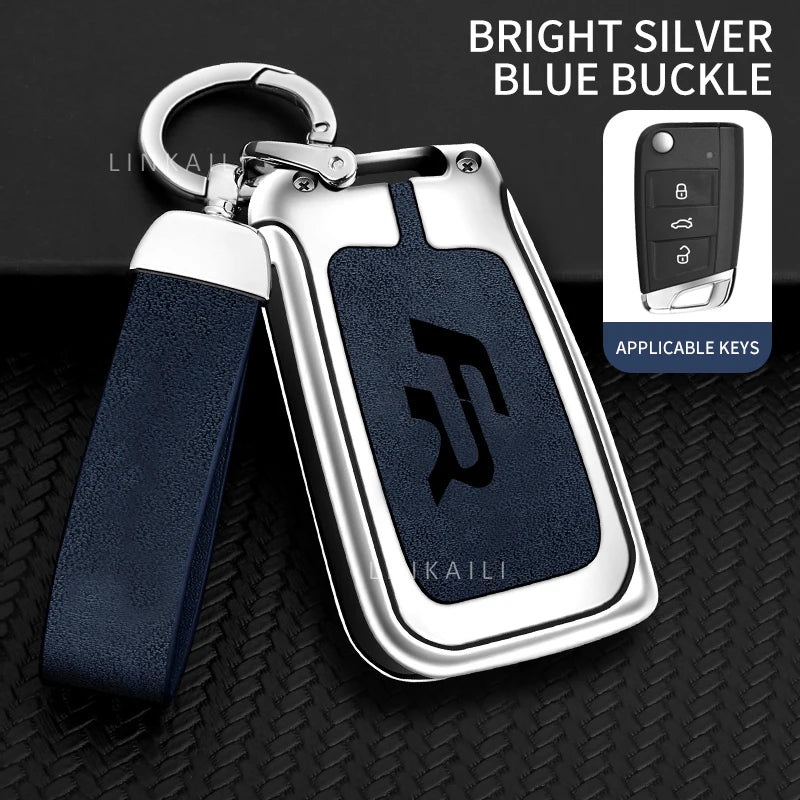 Suitable for Seat Ateca Leon FR 2 Ibiza Zinc Alloy Car Key Cover High-end Leather Car Key Case Auto Accessories