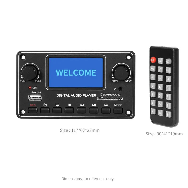 Blutooth LCD Player Board Digital Audio Player USB SD BT Music MP3 Decoder Module TDM157 For Amplifier