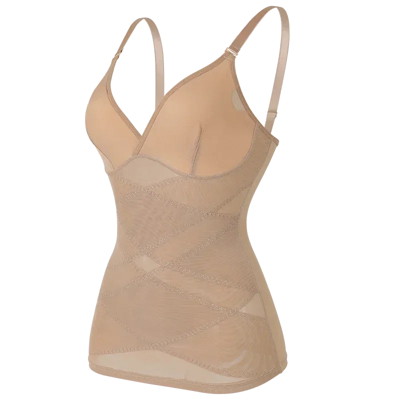 MISSMOLY Women Built in bra Shapewear Camisole Tummy Control Body Shaper Slimming Underwear Compression Corset Bustier Tank Tops