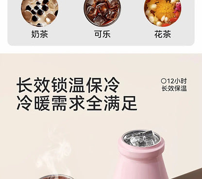 Kawaii Miffy Water Cup Cute Cartoon Cup Girls' New Design Milk Bottle Compact and Portable Water Bottle Mini Thermal Cup