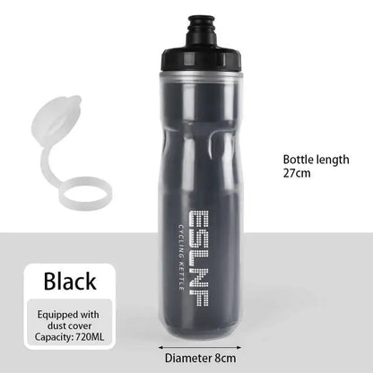 ESLNF Road Dual Bike Thermal Layer Leak-Proof 720Ml Keeping Bicycle Water Kettle Outdoor Cycling Sports Bottle