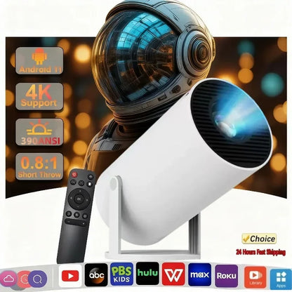New  Mini HY300  Projector 4K Android 11  Wifi6 290ANSI Allwinner H713 BT5.0 1080P 1280*720P Cinema Outdoor Portable Projetors