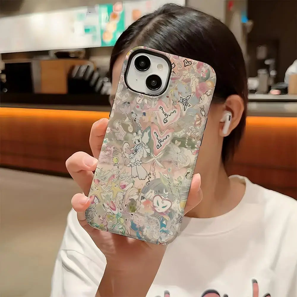 Bladee 333 Spiderr Phone Case For Iphone 16 Pro Max 15 13 14 12 11 14 Pro Max 15 Pro Max Two-in-one Cover