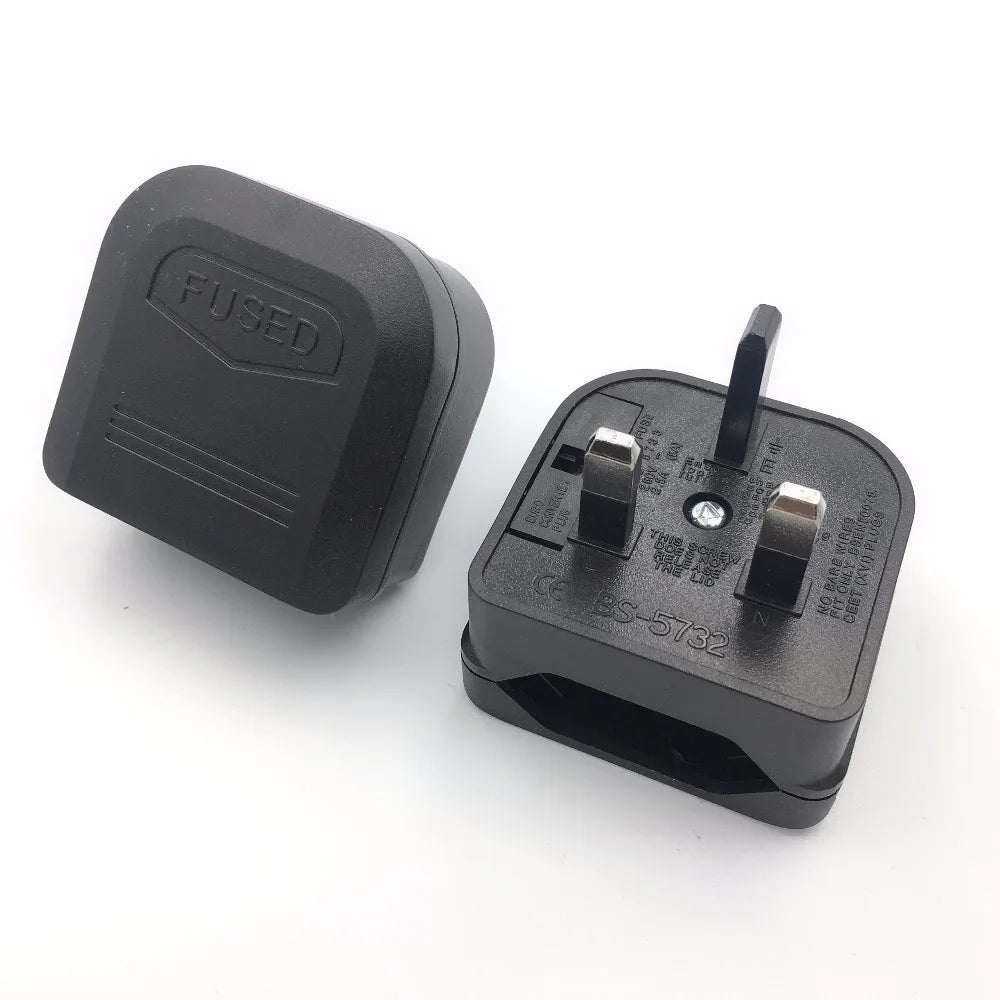 European Euro Eu 2 Pin To Uk 3 Pin Power Socket Travel Plug Adapter Converter Power Adapter Charger AC Power Cord Socket Outlet