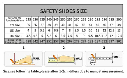 Men Air Cushion Safety Shoes Indestructible Work Shoes Sneakers Steel Toe Anti-smash Industrial Shoe Puncture-Proof footwear