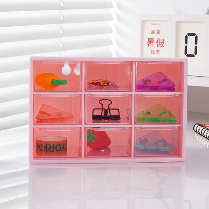 Large Capacity Dustproof Multi-layer Desktop Storage Box  Organizing Box Multifunctional Transparent Six Grid Drawer Storage Box