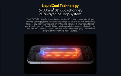 Global Version POCO F8 Ultra NFC 50MP camera 6.9" 120Hz display 6500mAh battery Smartphone Snapdragon 8 Elite Gen 5