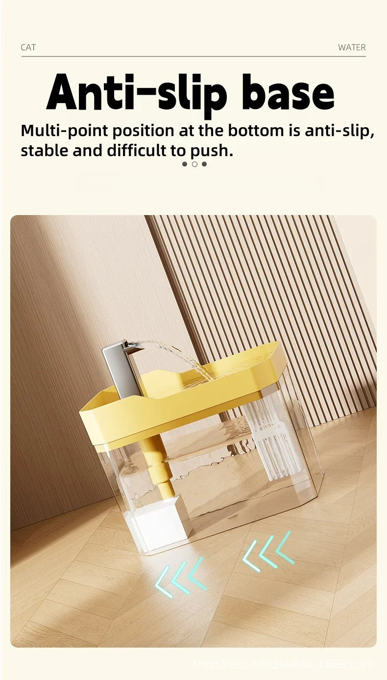 Cat Water Fountain Auto Filter USB Pet Drinking Dispenser Live Water Circulation Quiet Automatic Fountain for Cats and Small Pet