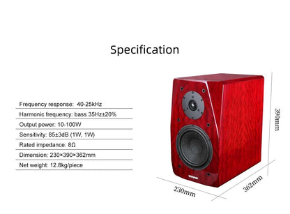 Winner TD-9 Passive Bookshelf Speakers with Wooden Cabinet, 2.0 Hi-Fi Audiophile Stereo System for Home Audio