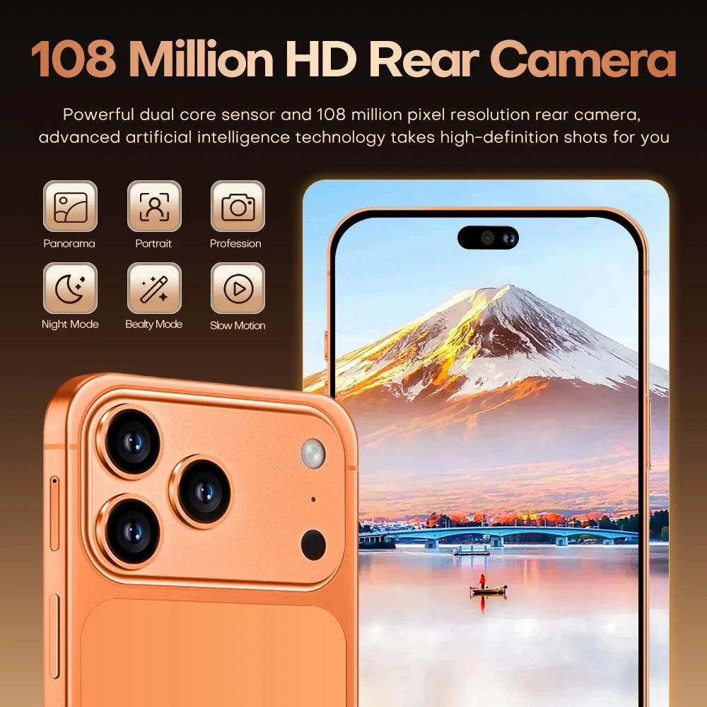 Hot 2026 High Quality i17 Pro Max Original Intelligent 4G 5G Dual Card Dual Standby System Global Version 8000mAh Battery