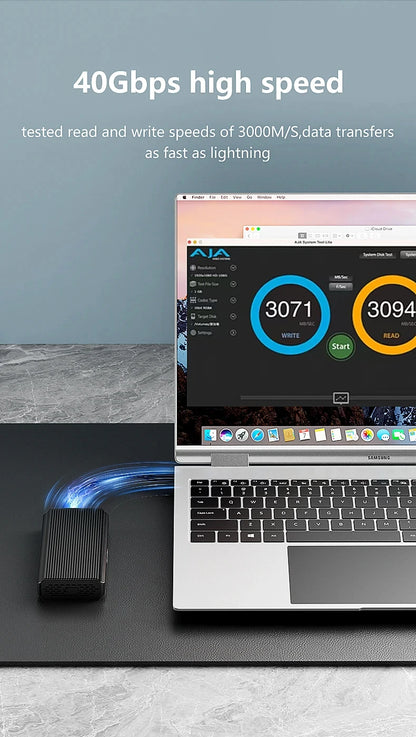 40Gbps USB 4.0 SSD Enclosure Thunderbolt USB-C M.2 NVMe SSD Case Compatible with USB 3.2/3.1/3.0 For Macbook iPad Phone Laptop