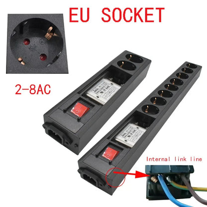 Audio Noise AC Power Filter Power Conditioner Power Purifier with EU Outlets Power Strip 16A 4000W