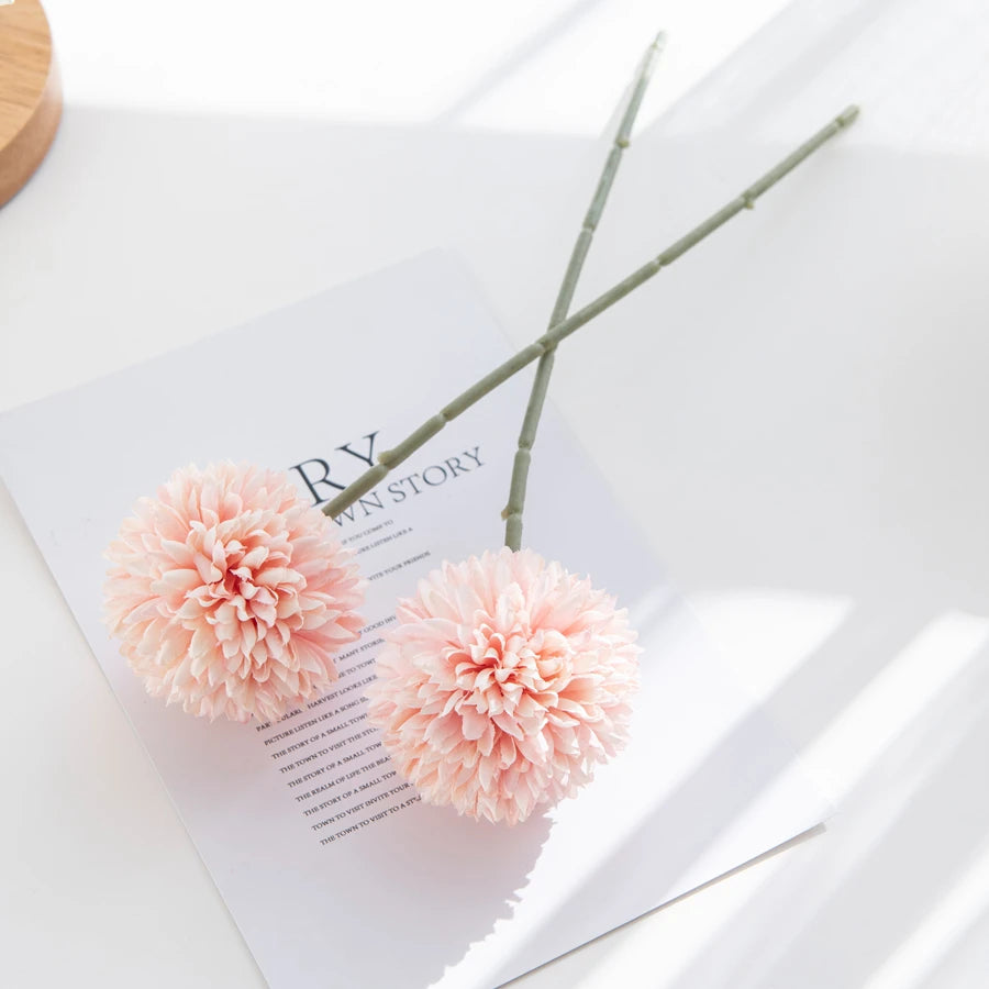 3/5PCS Silk Hydrangea Pompon Home Decor Scrapbooking Wedding Festival Wreath Bridal Accessories Clearance Artificial Flowers Diy