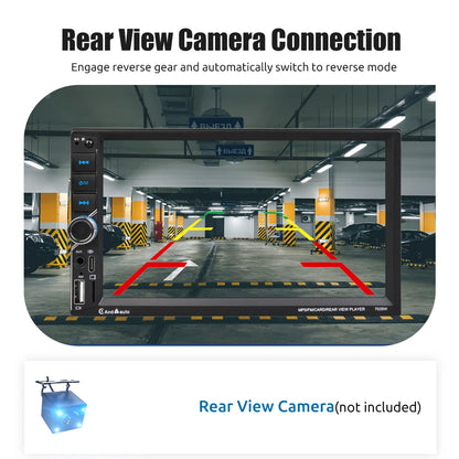 7 Inch HD Touch Screen Car Radio 2 Din High Quality Video Player Wince Wireless CarPlay Android Auto Bluetooth Rear Camera