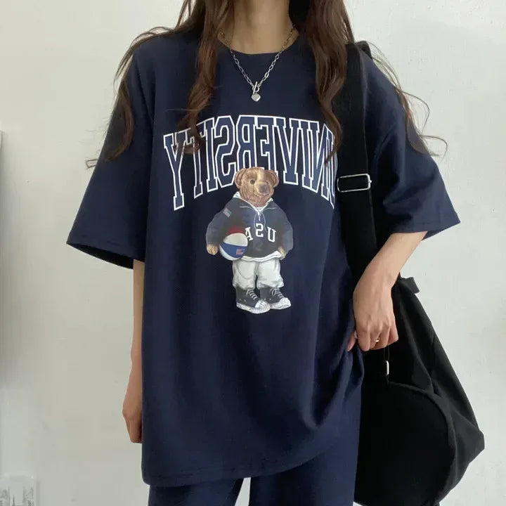 Cartoon Long Sleeve Tracksuits autumn Fashion Casual Sportswear Two Piece Pants Sets Female Large Size Women Suits 2024