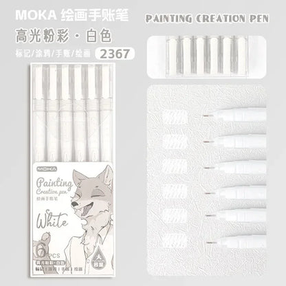 150/6 Colors Acrylic Gel Pen Student Diary Scrapbook Painting DIY Gel Pen Set Color Drawing Doodling Art Markers School Supplies