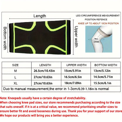 1/2PCS Fitness Running Cycling Knee Support Braces Elastic Nylon Sport Compression Knee Pad Sleeve for Basketball Volleyball