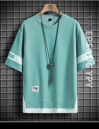 Hip Hop Loose Mens Streetwear T-shirts Casual Classic 2025 Summer Short Sleeves T Shirt Black White Tshirt Tees Oversize 5XL