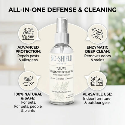 YULIWEI Natural Enzyme Pet Protection Spray Plant Essential Oil Insect Repellent Dog Cat Safety Indoor and Outdoor Protection