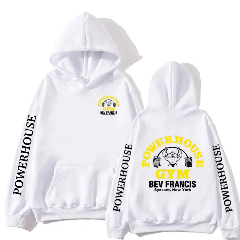 Funny Powerhouse Gym Hoodie Harajuku Men's Oversized Long Sleeve Sweatshirt Geek Fitness Hoody Tracksuit Gothic Streetwear Tops