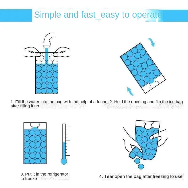 10/pack ice bag Disposable plastic homemade ice freezer bags Home use creative self-styled ice cubes bags ice-making mold