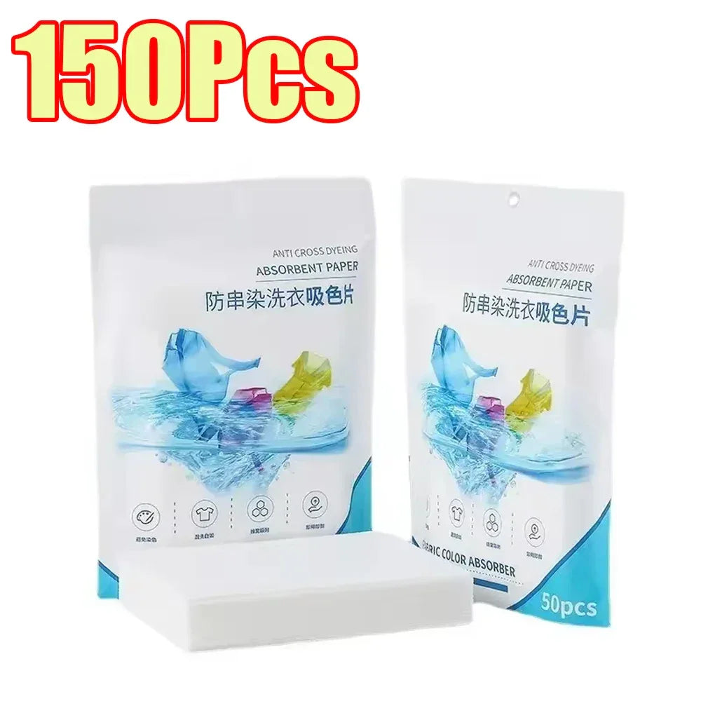 50-1400Pcs Laundry Tablets Laundry Paper Anti-Staining Mixing Color Mixing Absorption Washing Household for Washing Machine