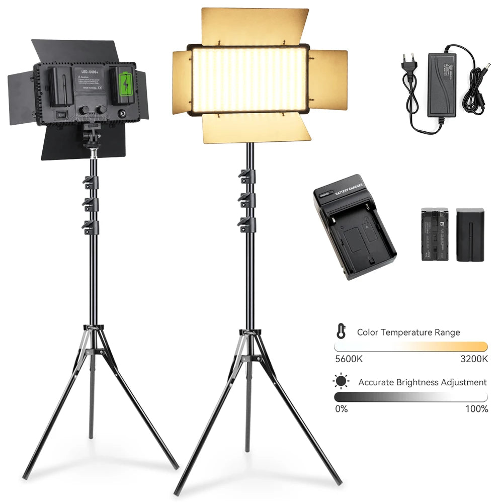 U600/U800 LED Photo Studio Light for Youbute Game Live Video Lighting Portable LED Video Recording Photography Panel Lamp