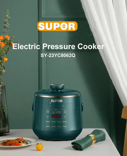 SUPOR 2.3L Electric Pressure Cooker Mini Rice Cooker Small Stainless Steel Electric Cooker High Quality Kitchen Appliances
