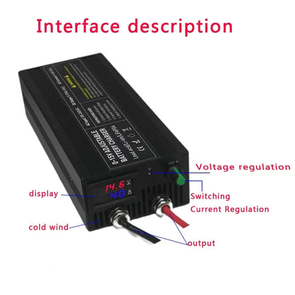 Portable 12V100A Lifepo4 Battery Charger 40A 50A Lithium Battery Charger 60A 85A with Adjustable Voltage and Current Anderson