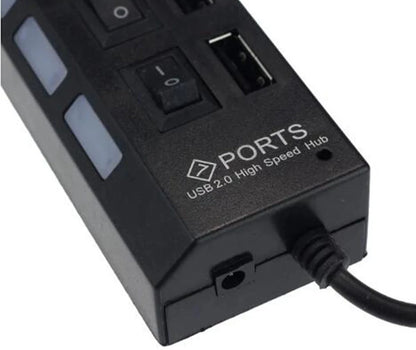 7 Ports USB 2.0 Hub Usb HUB 2.0 Multi USB Splitter Hub Multiple USB Expander 2.0 USB Hub 7 in 1 with On/Off Switch For PC Laptop