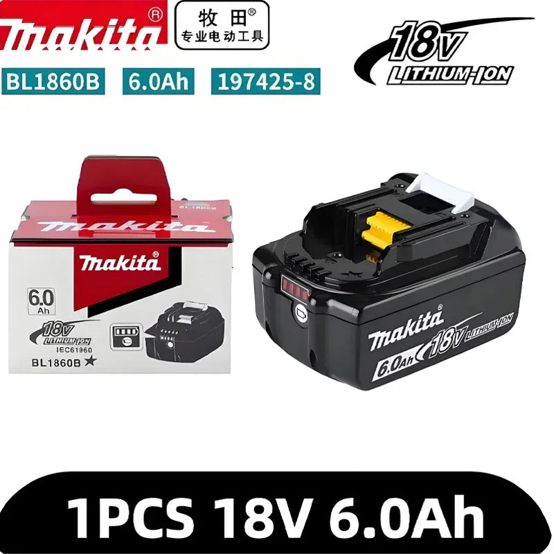 Original Makita 6Ah for Makita 18V Battery BL1830B BL1850B BL1850 BL1840 BL1860 BL1815 Replacement Lithium Battery