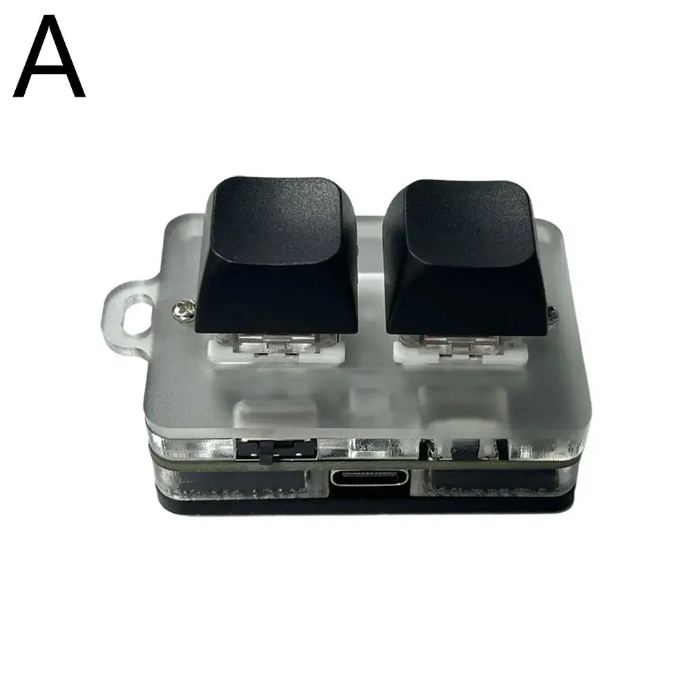 2.4G 2-key Customize Bluetooth Keyboard Knob With RGB Light Copy Paste Shortcut Key E-sports Game Mini Keyboard USB external