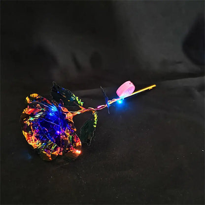 Glowing Rose Artifical Fake Flowers Valentine'S Day Mother'S Day Gift Anniversary Wedding Lover Lighting Roses Party Supplies