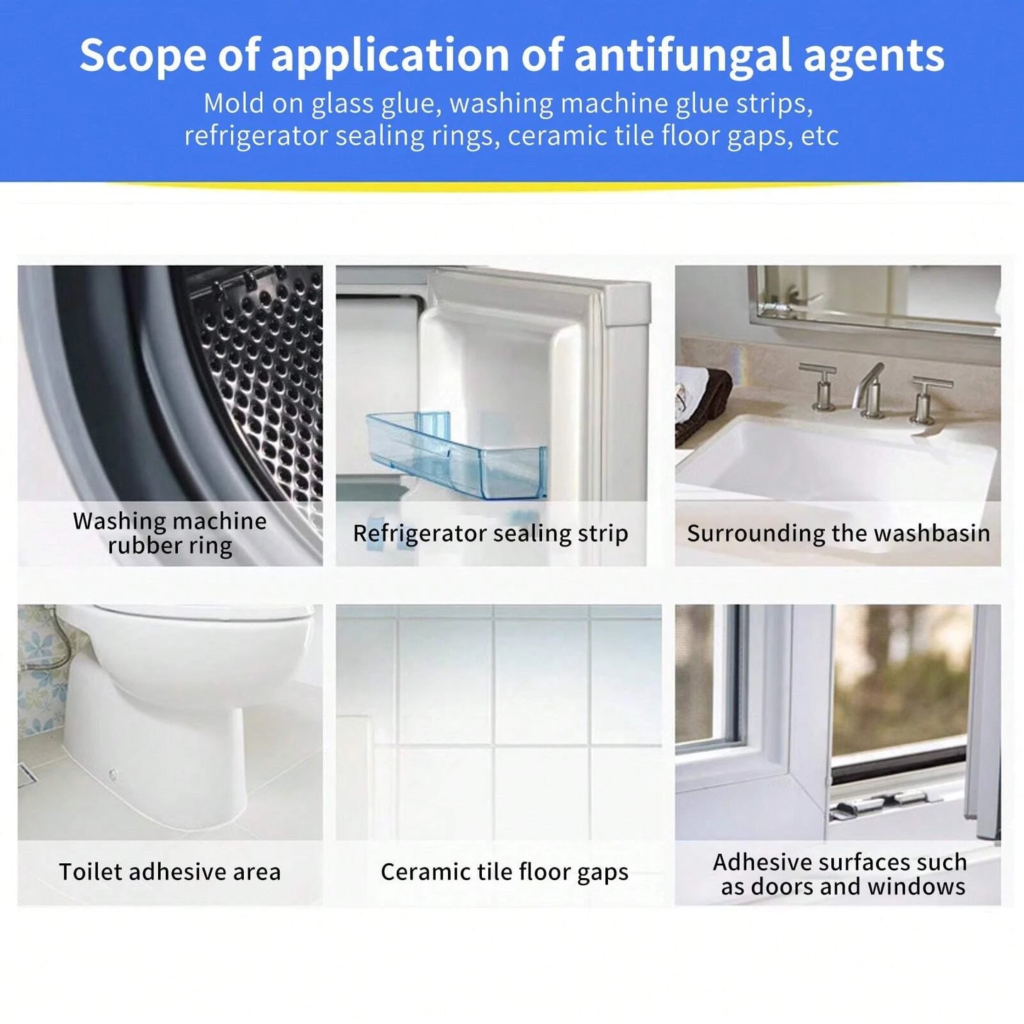 Mold Remover Gel Anti-Mold Cleaning Gel For Kitchen Bathroom Washing Machine Refrigerator Rubber Ring Removing Mold