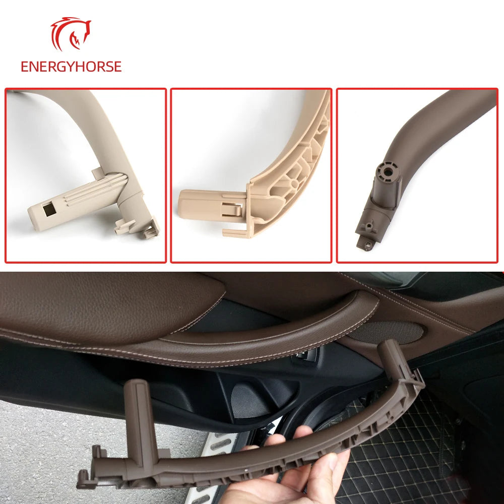 Left Right Single Car Inner Door Handle Interior Door Inside ABS Pull Handle Trim for BMW X5 X6 F15 F16 2014-2018